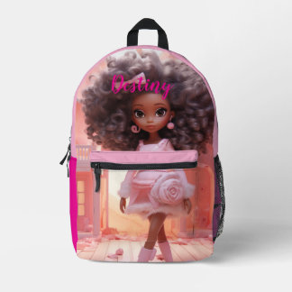 Mochila Impresa Mechina de muñeca negra personalizada