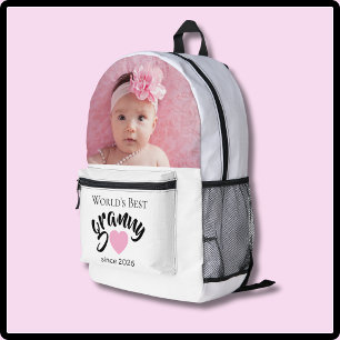 Mochila Impresa Mejor Abuela del Mundo desde Año Foto Bonita
