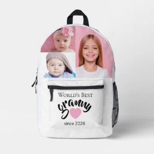 Mochila Impresa Mejor Abuela del Mundo desde el Año 3 Foto Bonita