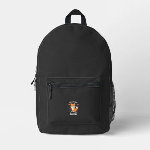 Mochila Impresa Mejor vida con camiseta sin mangas Akita