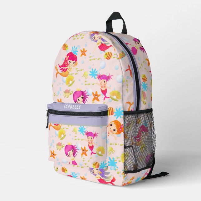Mochila Impresa Melocotón de Sirenas (Esquina derecha trasera )