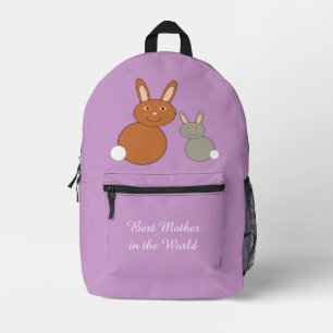 Mochila Impresa Mensaje de Personalizado de conejillos de Día de l