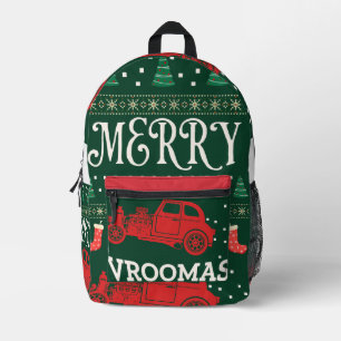 MOCHILA IMPRESA MERRY VROOMAS - NAVIDADES MUY SUCIOS