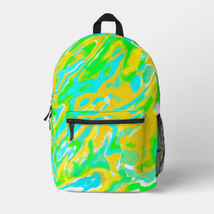 Mochila Impresa Mezcla de Pintura Líquida con Textura de Mármol pa
