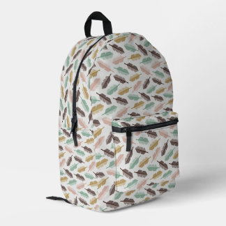 Mochila Impresa Mid-Century Modern Retro Feathers Backpack