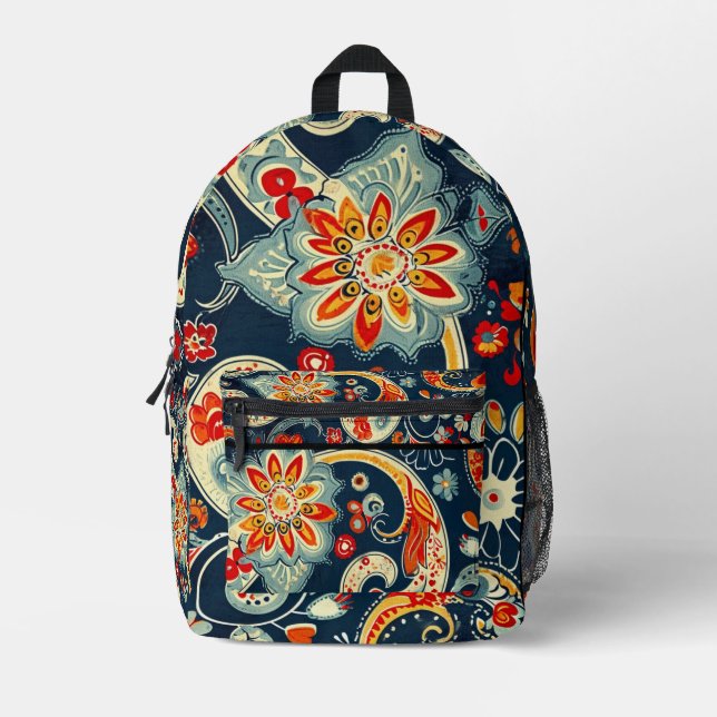 Mochila Impresa Midnight Paisley (Anverso)