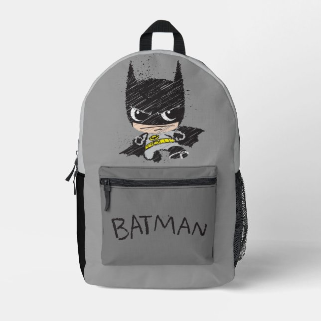 Mochila Impresa Mini esbozo de Batman clásico (Anverso)