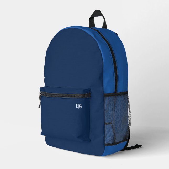Mochila Impresa Minimalist Blue Monogram (Esquina derecha trasera )