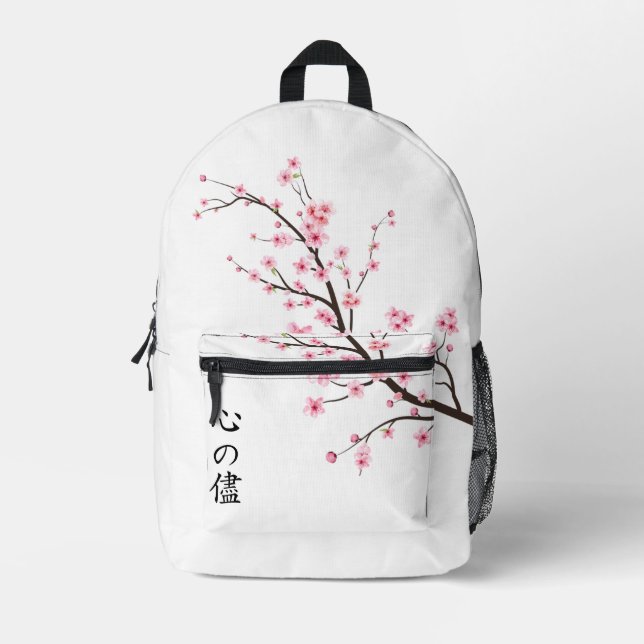 Mochila Impresa Minimalist Cherry Blossom Backpack (Anverso)