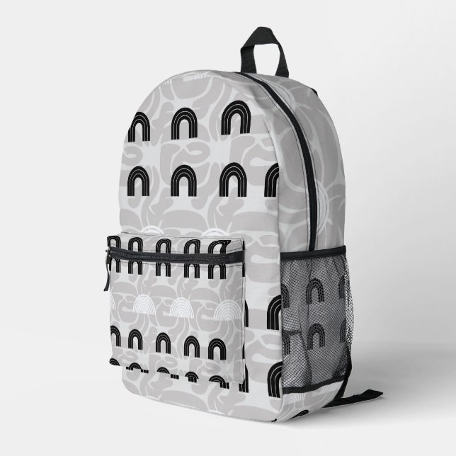 Mochila Impresa Minimalist Mixed Boho Arches (Esquina derecha trasera )
