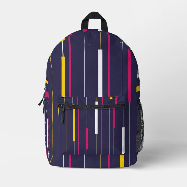 Mochila Impresa Minimalist Modern Stripes Backpack (Anverso)