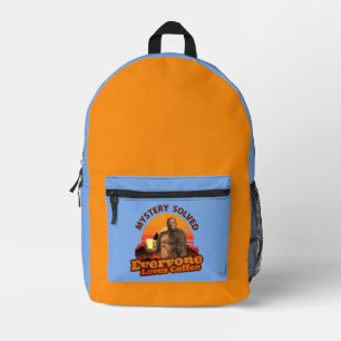 Mochila Impresa Misterio Resuelto a Todos Les Gusta el Café Bigfoo