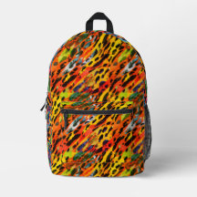 Moda Colorido animal salvaje Imprimir arcoiris pin