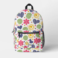 Moda Kawaii Modelo floral Nombre personalizado Imp