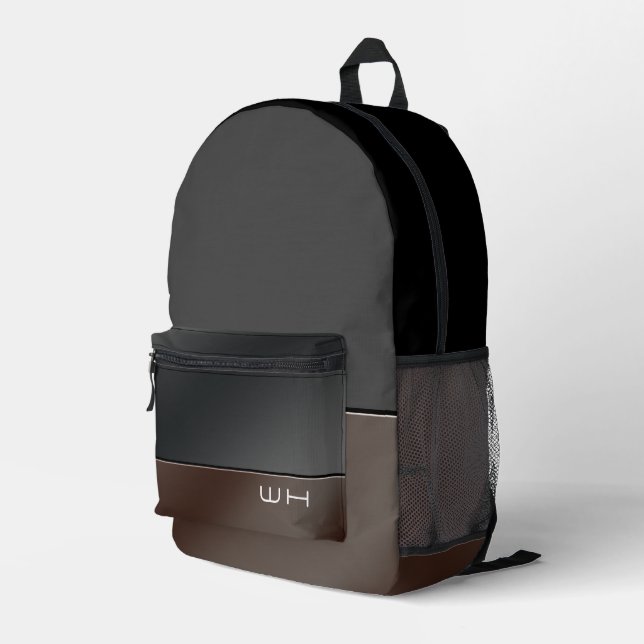 Mochila Impresa Moda Negra de negocios moderna (Esquina derecha trasera )