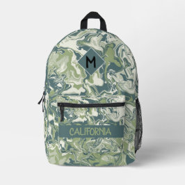 Mochila Impresa Moda personalizado elegante patrón acuático oceáni