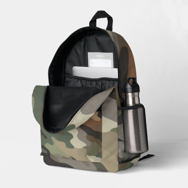Mochila Impresa Modern Eye Catching Camouflage (Esquina trasera derecha (abierta))