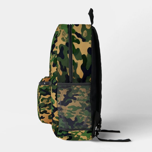 Mochila Impresa Modern Green Camouflage Backpack – Premium Army (Derecha)