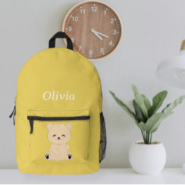 Mochila Impresa Modern Kids' Backpack with Bear - Personalized 