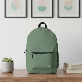 Mochila Impresa Modern Sage Green Minimalist Backpack - Classy 
