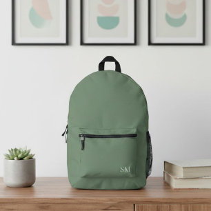 Mochila Impresa Modern Sage Green Minimalist Backpack - Classy 