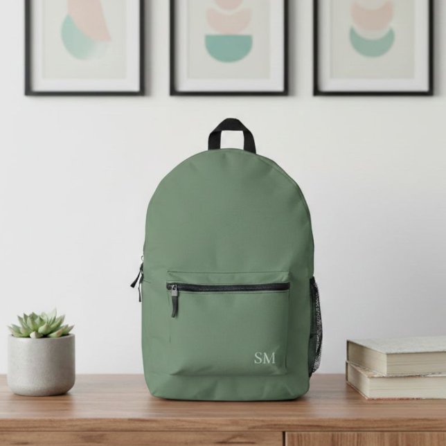 Mochila Impresa Modern Sage Green Minimalist Backpack - Classy  (Subido por el creador)