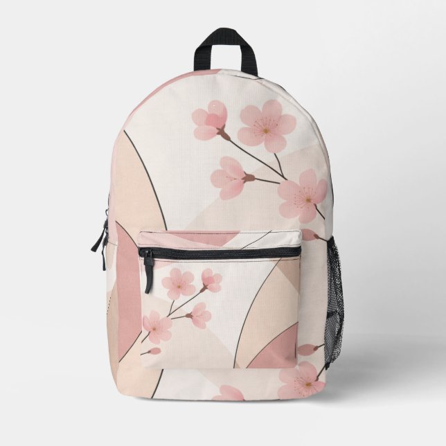 Mochila Impresa Modern Sakura Minimalist Geometric (Anverso)