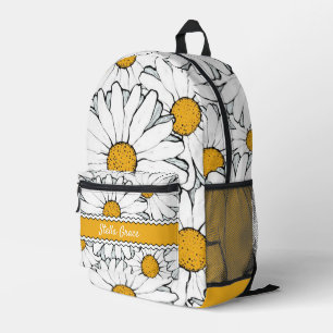 Mochila Impresa Moderna casa de campo Daisy Floral Art Pattern