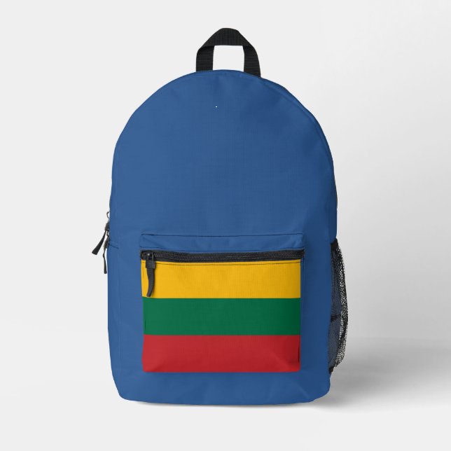 Mochila Impresa Moderna Lituania: recuerdo de un país con bandera  (Anverso)