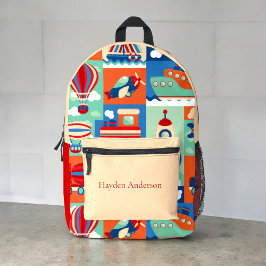 Mochila Impresa Moderna y personalizada Transporte niños de moda