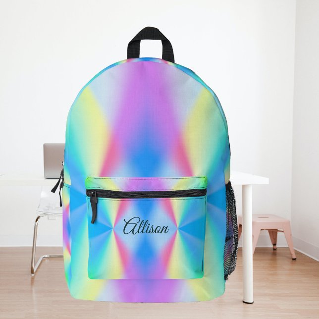 Mochila Impresa Moderno arcoíris pastel iridiscente coloreado (Subido por el creador)