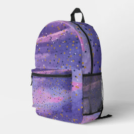 Mochila Impresa Moderno degradado azul cosmos espacio chicas de ga