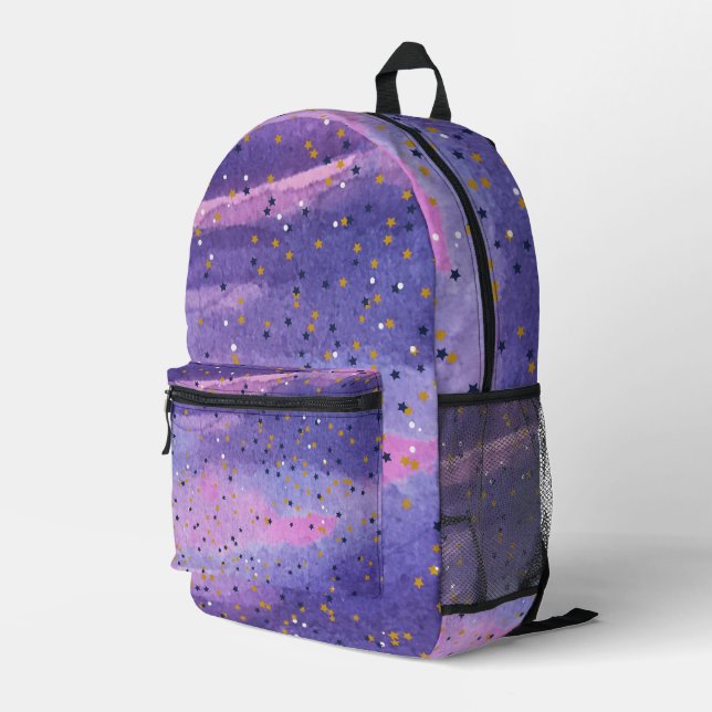 Mochila Impresa Moderno degradado azul cosmos espacio chicas de ga (Esquina derecha trasera )