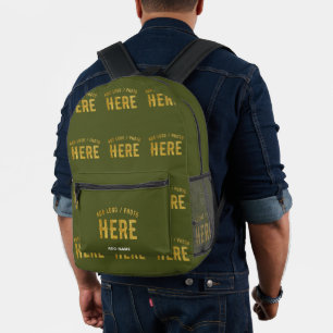 MOCHILA IMPRESA MODERNO EJÉRCITO PERSONALIZADO VERIFICADO VERDE VE