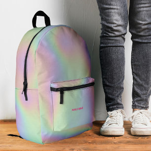Mochila Impresa Moderno Femenino Holográfico Adolescente Lindo