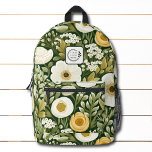 Mochila Impresa Moderno logotipo florístico botánico corporativo<br><div class="desc">La moderna mochila corporativa con logotipo floral botánico floral presenta un elegante y moderno patrón floral en verde,  dorado y blanco con el logotipo de su negocio personalizado. Perfecto para regalos corporativos,  escuela,  deportes,  gimnasia,  viajes y más. Diseñado por ©2024 Evco Studio www.zazzle.com/store/evcostudio</div>