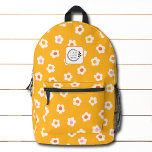 Mochila Impresa Moderno y moderno logotipo corporativo para la adi<br><div class="desc">La mochila corporativa con el logotipo "Adición floral amarillo" moderno y moderno presenta un diseño floral moderno en blanco,  rosa y naranja con un fondo amarillo y un logotipo de negocios personalizado. Perfecto para regalos corporativos,  escuela,  deportes,  gimnasia,  viajes y más. Diseñado por ©2024 Evco Studio www.zazzle.com/store/evcostudio</div>