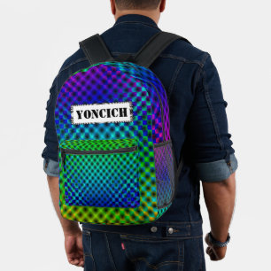 Mochila Impresa Moire de malla blanca por Kenneth Yoncich