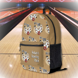 Mochila Impresa Momento de jugar a los bolos personalizado