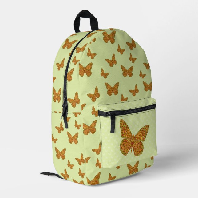 Mochila Impresa Monarca India (Esquina izquierda trasera)