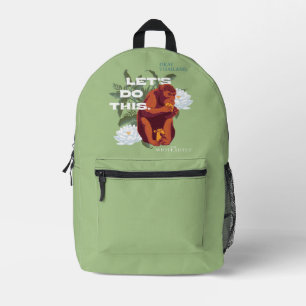 Mochila Impresa Mono "Hagamos esto" - El Lotus blanco