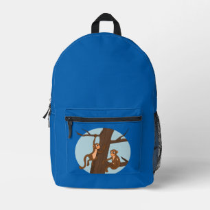 Mochila Impresa Mono subiendo al árbol caricatura 