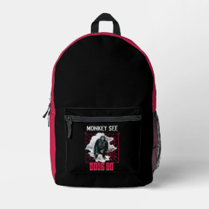 Mochila Impresa Mono Véase Código Do Funny Web Developer