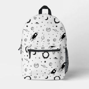 Mochila Impresa Monocromático blanco y negro