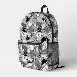 Mochila Impresa Monocromático de flútes que superponen