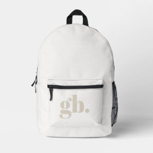 Mochila Impresa Monograma Bold Vintage Marfil