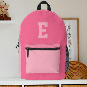 Mochila Impresa Monograma bonito rosado de chicas guapas