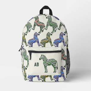 Mochila Impresa Monograma cebra
