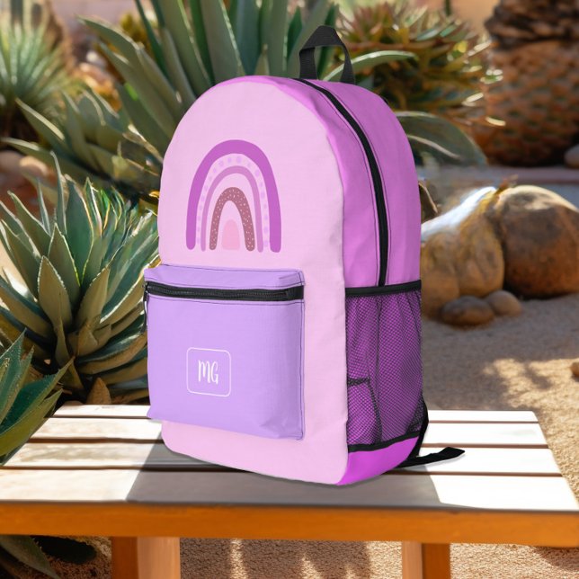 Mochila Impresa Monograma de adolescentes con Moda rosa y tristeza (Subido por el creador)