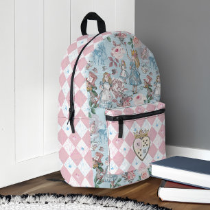 Mochila Impresa Monograma de Alicia de cuento de hadas en personaj